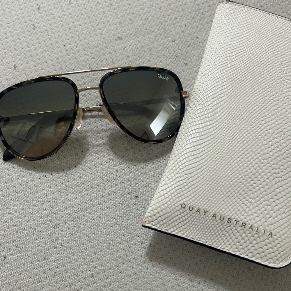 Quay Australia Tortoise Aviator Sunglasses
